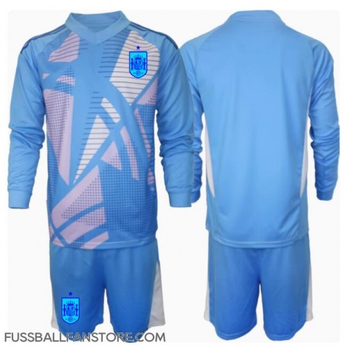 Spanien Torwart Replik Heimtrikot Kinder EM 2024 Langarm (+ Kurze Hosen)